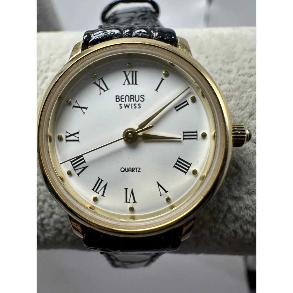 Benrus Swiss Ladies Watch New Battery 24MM 6.5